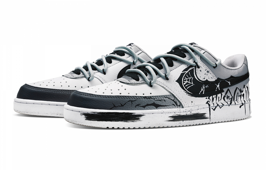 Nike Court Vision 1 Blazing Night Riddle Anti Slip Wear Resistant Low Top Skateboard Shoes Men's Black White купить в интернет-магазине Yoocart с быстрой доставкой по России.