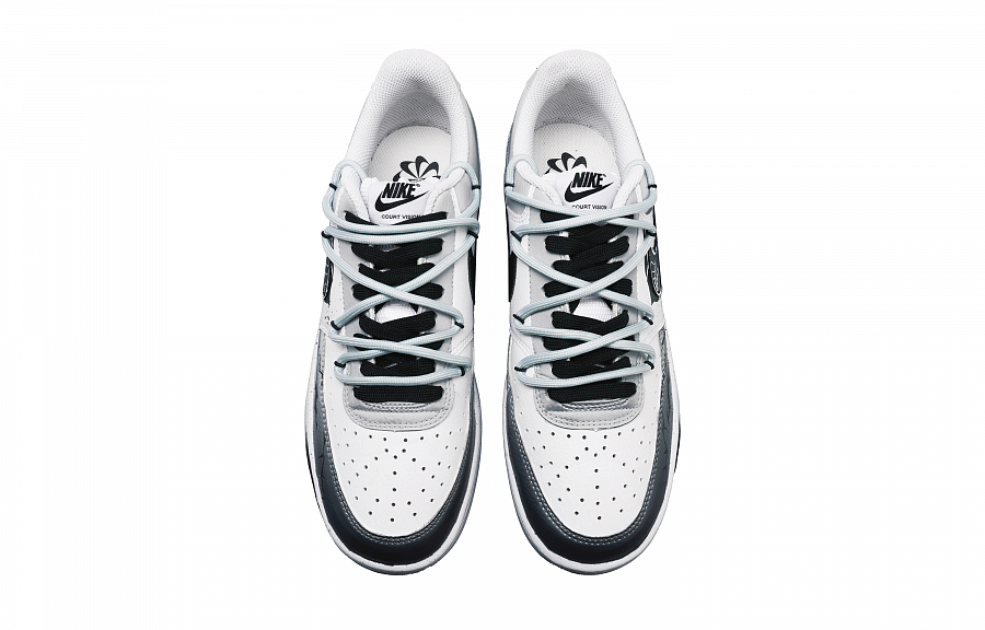 Nike Court Vision 1 Blazing Night Riddle Anti Slip Wear Resistant Low Top Skateboard Shoes Men's Black White купить в интернет-магазине Yoocart с быстрой доставкой по России.