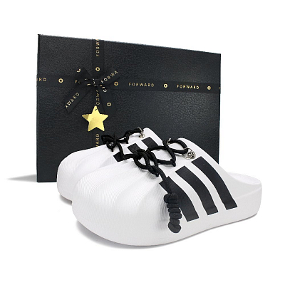 Adidas Originals AdiFOM SUPERSTAR MULE Abrasion Resistant Closed Toe Slippers Unisex Black White