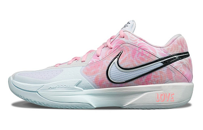 Nike GT Cut Cross Abrasion Resistant Low Top Basketball Shoes Men's Pink Blue