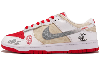 Nike Dunk Wear-Resistant Low-Top Skateboard Shoes Men's Red