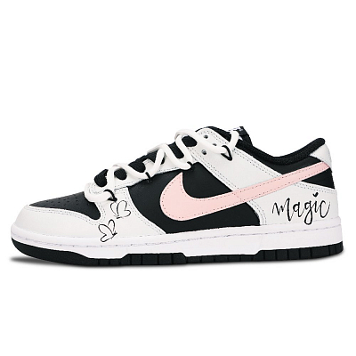 Nike Dunk Abrasion Resistant Low Top Skateboard Shoes Unisex Black