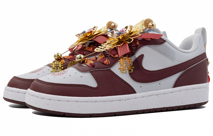 Nike Court Vision GS Love Forever Joy Slip Resistant Abrasion Resistant Low top Skateboard Shoes Women's Burgundy купить в интернет-магазине Yoocart с быстрой доставкой по России.