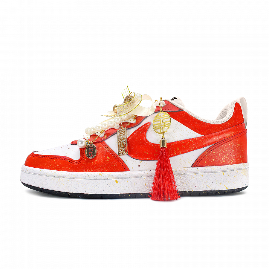 Nike Court Borough Anti Slip Wear Resistant Low Top Skateboard Shoes Women's Red White купить в интернет-магазине Yoocart с быстрой доставкой по России.