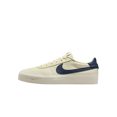Nike Court Shot Abrasion Resistant Low Top Skateboard Shoes Men's Beige Blue