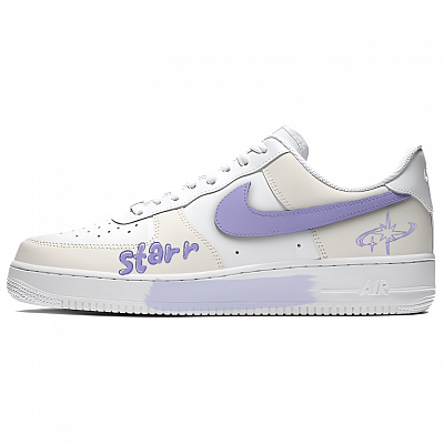 Nike Air Force 1 Low Top Skateboard Shoes Unisex Lilac