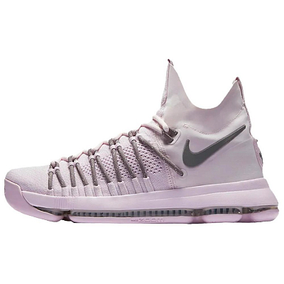 Nike KD 9 ELITE Slip Resistant Abrasion Resistant Mid top Basketball Shoes Men's White Pink
