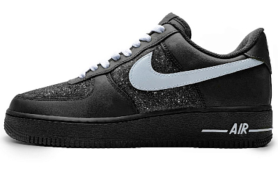 Nike Air Force 1 Anti-Slip Wear-Resistant Low-Top Skateboard Shoes Women's Blue Black