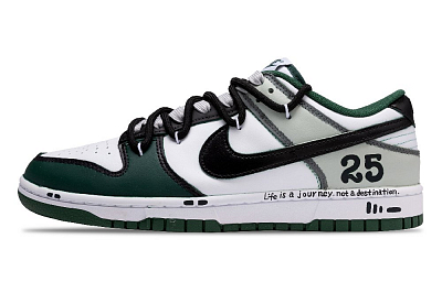 Nike Dunk Hundred Day Dream Home Slip-Resistant Low-Top Skateboard Shoes Unisex Gray Green