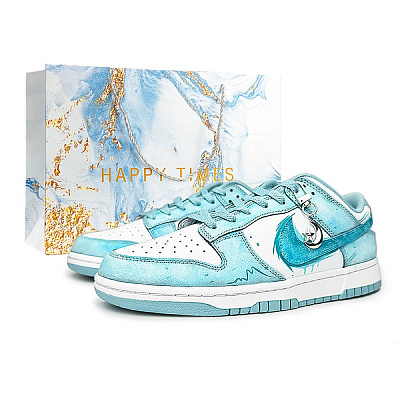 Nike Dunk Abrasion Resistant Low Top Skateboard Shoes Unisex White Green
