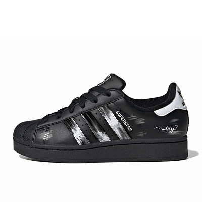 Adidas Originals Superstar 2 Abrasion Resistant Low top Skateboard Shoes Unisex Black White
