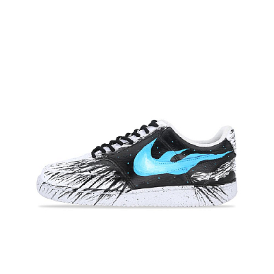 Nike Court Vision Skateboard Shoes Men's Low top White/Black/Blue