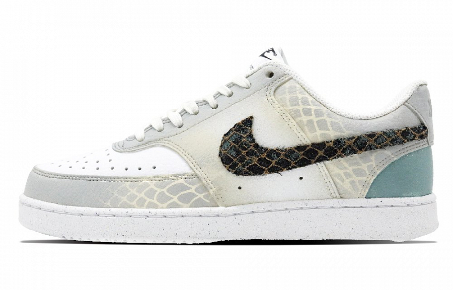 Nike Court Vision 1 Green Snake Scales Anti Slip Wear Resistant Low Top Skateboard Shoes Women's White Green купить в интернет-магазине Yoocart с быстрой доставкой по России.