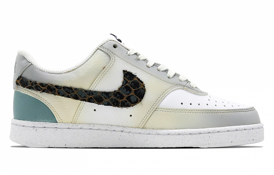 Nike Court Vision 1 Green Snake Scales Anti Slip Wear Resistant Low Top Skateboard Shoes Women's White Green купить в интернет-магазине Yoocart с быстрой доставкой по России.