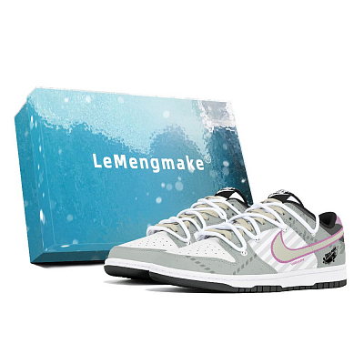 Nike Dunk Joy Lemon Abrasion-Resistant Slip-Resistant Low-Top Skateboard Shoes Unisex White
