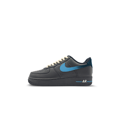 Nike Air Force 1 Gradient Blue Slip Resistant Low Top Skateboard Shoes Unisex Black