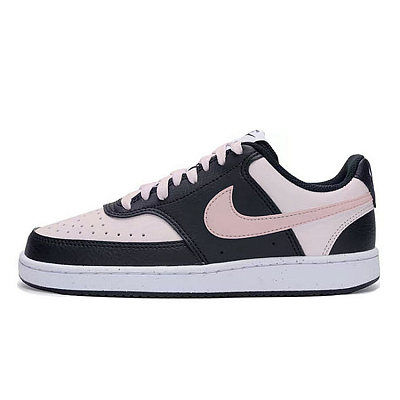 Nike Court Vision Slip Resistant Abrasion Resistant Low top Skateboard Shoes Unisex Black Pink