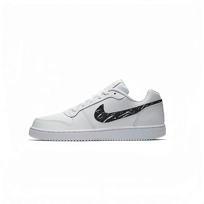 Nike EBERNON Low Top Skateboard Shoes Unisex Black White
