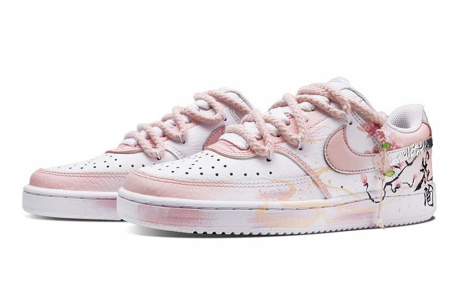 Nike Court Vision 1 Floral Arrangement Order Abrasion Resistant Low Top Skateboard Shoes Women's White Pink купить в интернет-магазине Yoocart с быстрой доставкой по России.