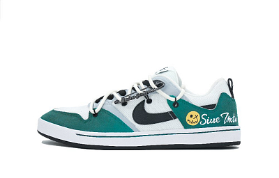 Nike SB Alleyoop Skateboard Shoes Men Low Top Cyan/White/Gray