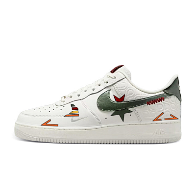Nike Air Force 1 Anti-Slip Wear-Resistant Low-Top Skateboard Shoes Unisex White Green