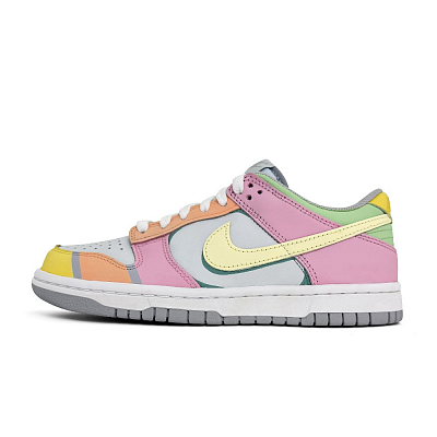 Nike Dunk Dopamine Dressing Mood Anti Slip Wear Resistant Low Top Skateboard Shoes Unisex Pink White