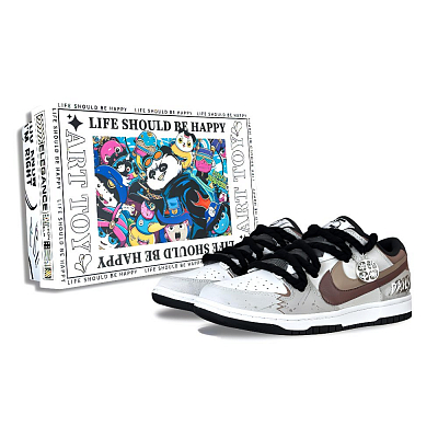 Nike Dunk All Season Anti Slip Wear Resistant Low Top Skateboard Shoes Unisex Tan