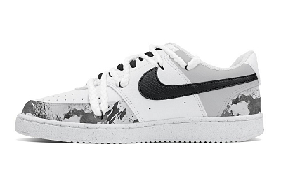 Nike Court Vision 1 Slip Resistant Cushioning Low Top Skateboard Shoes Men's White