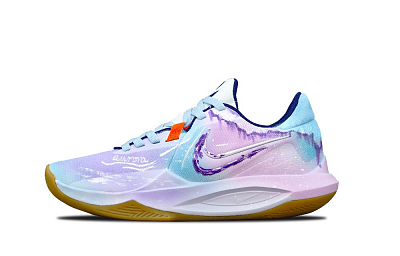Nike Precision 6 Anti-Slip Wear-Resistant Low-Top Basketball Shoes Men's Blue Purple