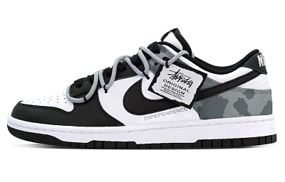 Nike Dunk Anti Slip Wear Resistant Low Top Skateboard Shoes Unisex Black White Gray