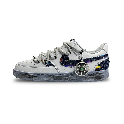 Nike Court Vision 1 Light Chasing Voyage Anti Slip Wear Resistant Low Top Skateboard Shoes Men's Gray