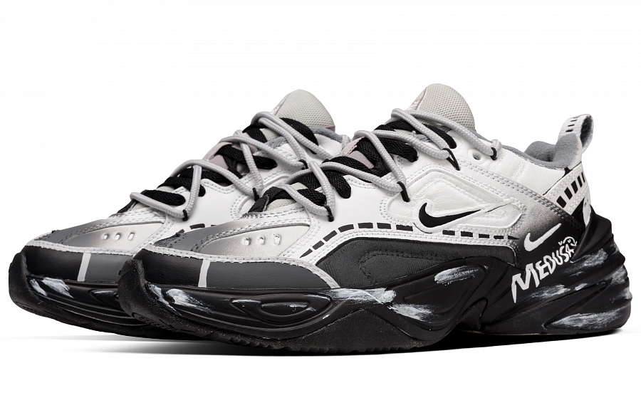 Nike M2K Tekno Xingji Travel Cushioning, Wear Resistant Low Top Chunky Sneakers Unisex Black White купить в интернет-магазине Yoocart с быстрой доставкой по России.