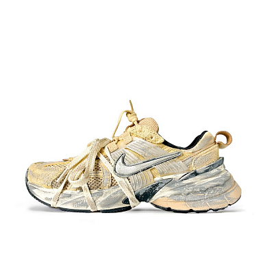 Nike V2K Run Slip Resistant, Abrasion Resistant, Breathable Low Top Running Shoes Unisex Beige