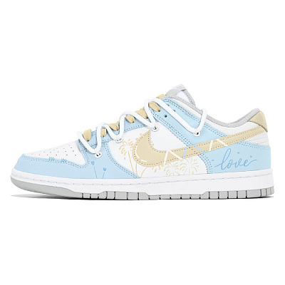 Nike Dunk Joy Lemon Anti-Slip Wear-Resistant Low-Top Skateboard Shoes Women's Blue