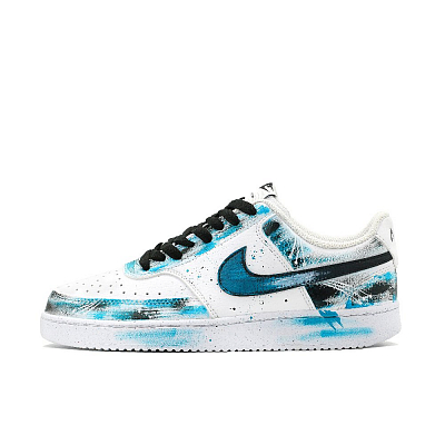 Nike Court Vision 1 Slip-Resistant Low-Top Skateboard Shoes Men's Lake Blue