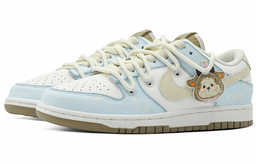 Nike Dunk Jelly Sheep Slip Resistant Low Top Skateboard Shoes Unisex White Blue купить в интернет-магазине Yoocart с быстрой доставкой по России.