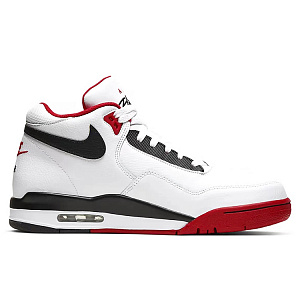 Nike Flight Legacy Slip Resistant Abrasion Resistant High top Vintage Basketball Shoes Men's Red White 1 3638623