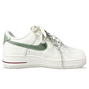 Nike Air Force 1 Anti-Slip Wear-Resistant Low-Top Skateboard Shoes Unisex White Green 1 3638644