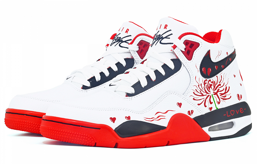 Nike Flight Legacy Endless Love Cushioned Slip-Resistant Mid-Top Vintage Basketball Shoes Unisex Red купить в интернет-магазине Yoocart с быстрой доставкой по России.
