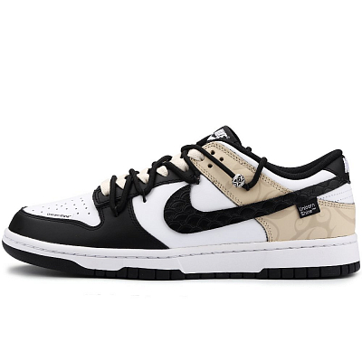 Nike Dunk Anti-Slip Wear-Resistant Low-Top Skateboard Shoes Unisex Black Brown