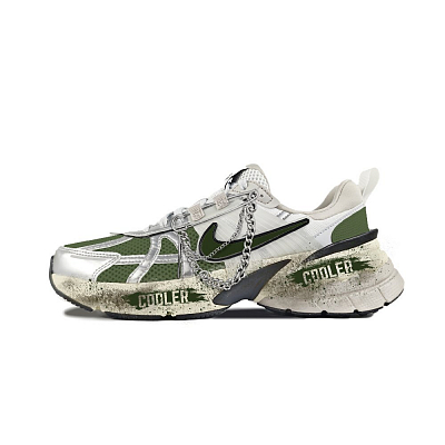 Nike V2K Run Abrasion Resistant Low Top Running Shoes Women's White Green