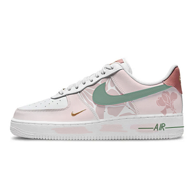 Nike Air Force 1 Slip Resistant, Abrasion Resistant, Breathable Low Top Skateboard Shoes Women's White Pink