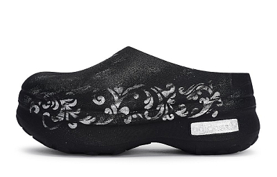 Adidas Originals AdiFOM Stan Smith Mule Abrasion Resistant Closed Toe Slippers Women's Black Silver