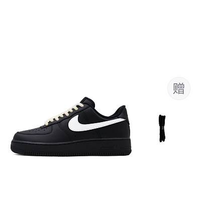 Nike Air Force 1 Abrasion Resistant Low Top Skateboard Shoes Unisex Black