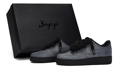 Nike Air Force 1 Skateboard Shoes Unisex Low top Black/Gray