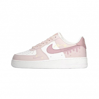 Nike Air Force 1 Abrasion Resistant Balance Low Top Skateboard Shoes Women's Pink