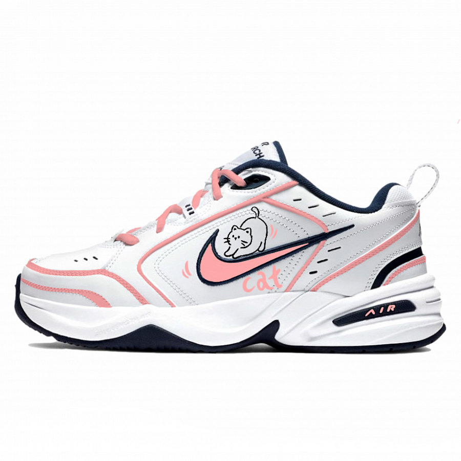 Nike Air Monarch 4 Anti-Slip Wear-Resistant Low-Top Chunky Sneakers Unisex Pink White купить в интернет-магазине Yoocart с быстрой доставкой по России.