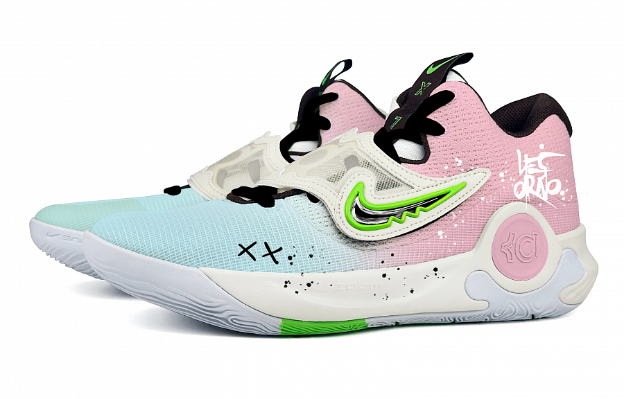 Nike KD Trey 5 X Steam Rose Phantom Cushioning Wear Resistant Low Top Basketball Shoes Men's Blue Pink купить в интернет-магазине Yoocart с быстрой доставкой по России.