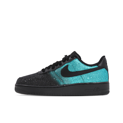 Nike Air Force 1 Coverage Low Top Skateboard Shoes Unisex Black Green