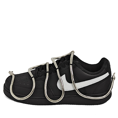 Nike Court Vision Anti-Slip And Wear-Resistant Lightweight Low-Top Skateboard Shoes Unisex Black